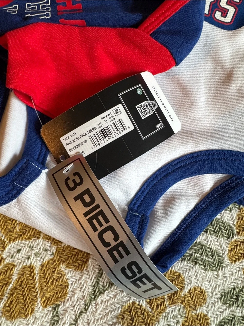 Philadelphia 76ers 3 pack Unisex 12 Months